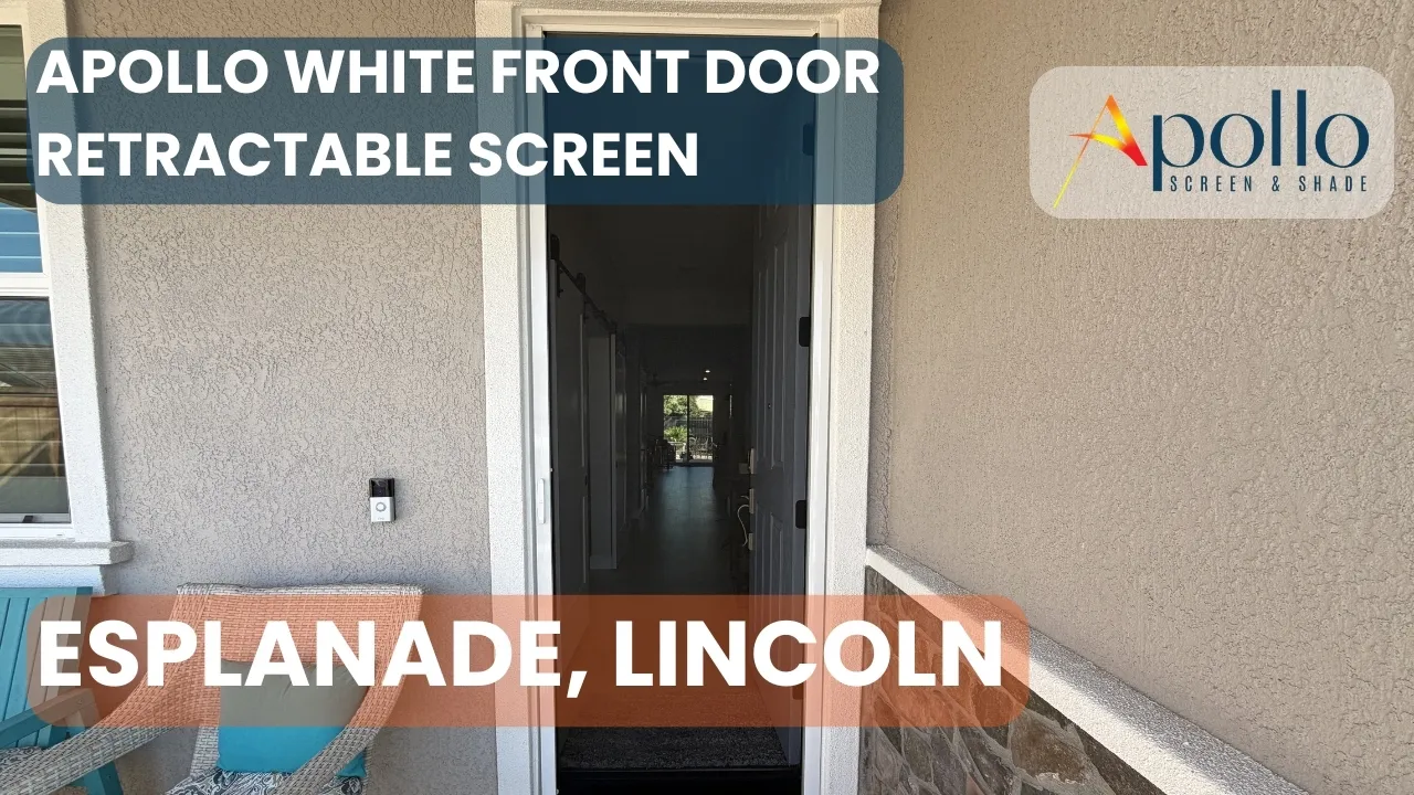 Apollo White Front Door Retractable Screen-Esplanade, lincoln, CA-1.webp